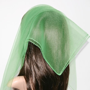 Nylon Square Scarves | Lime Green