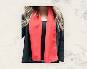 soft Polyester Scarf | Made in Italy | Red