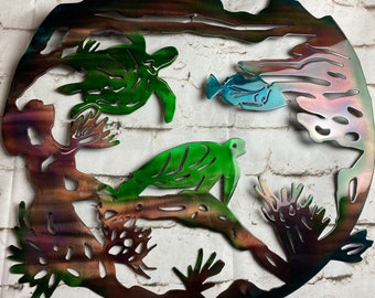 Coral Reef Wall Hanging, Marine Life, Marine Turtles, Sea Turtles