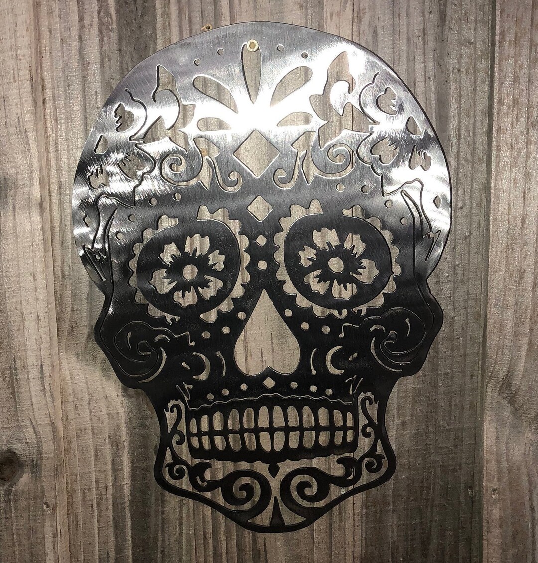 Sugar Skull Metal Wall Art, Day of the Dead, Dia De Los Muertos - Etsy