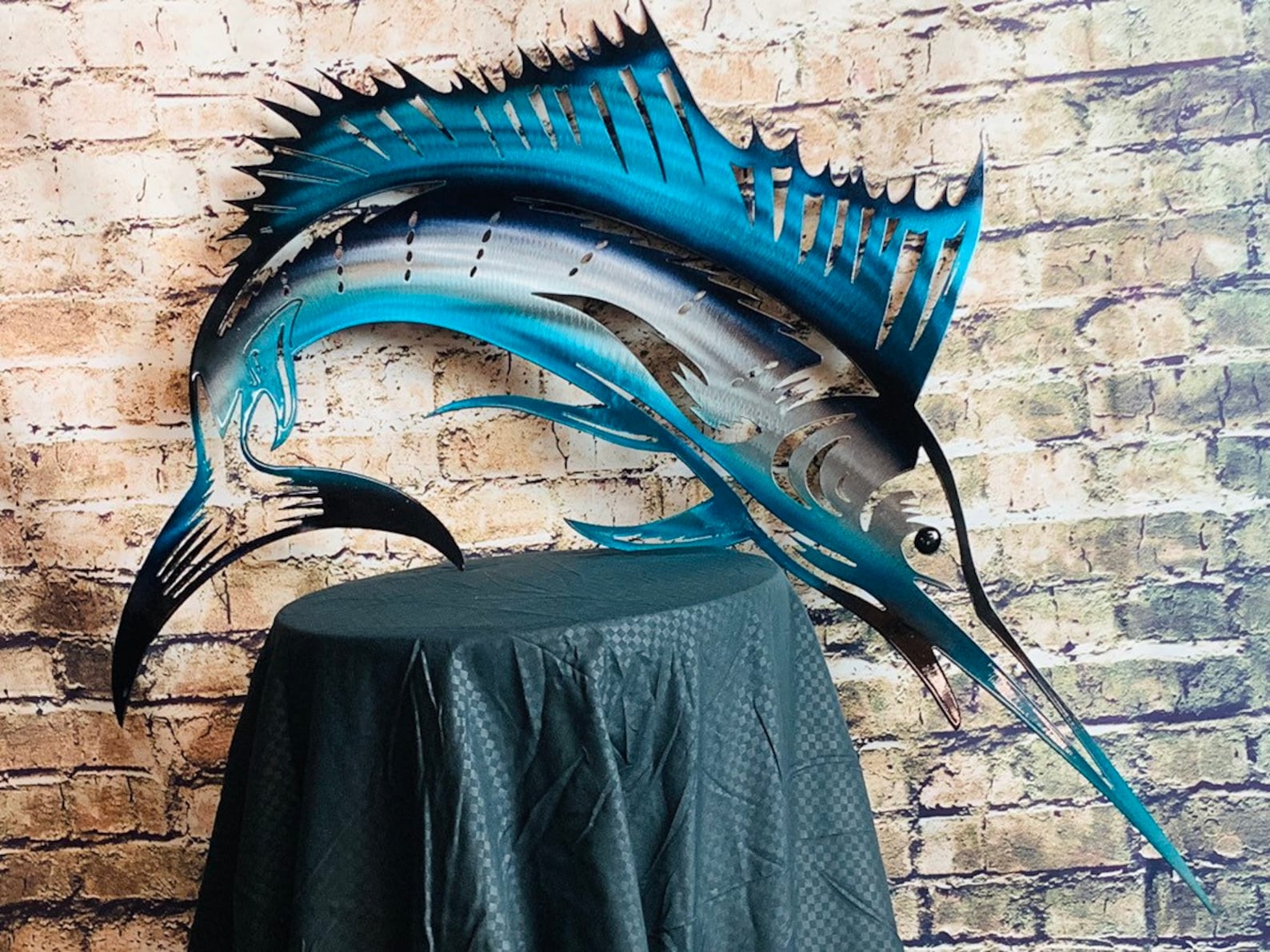 Swordfish Metal Wall Art Marlin Metal Wall Art Under the Sea Etsy