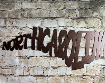 North Carolina Metal Wall Art