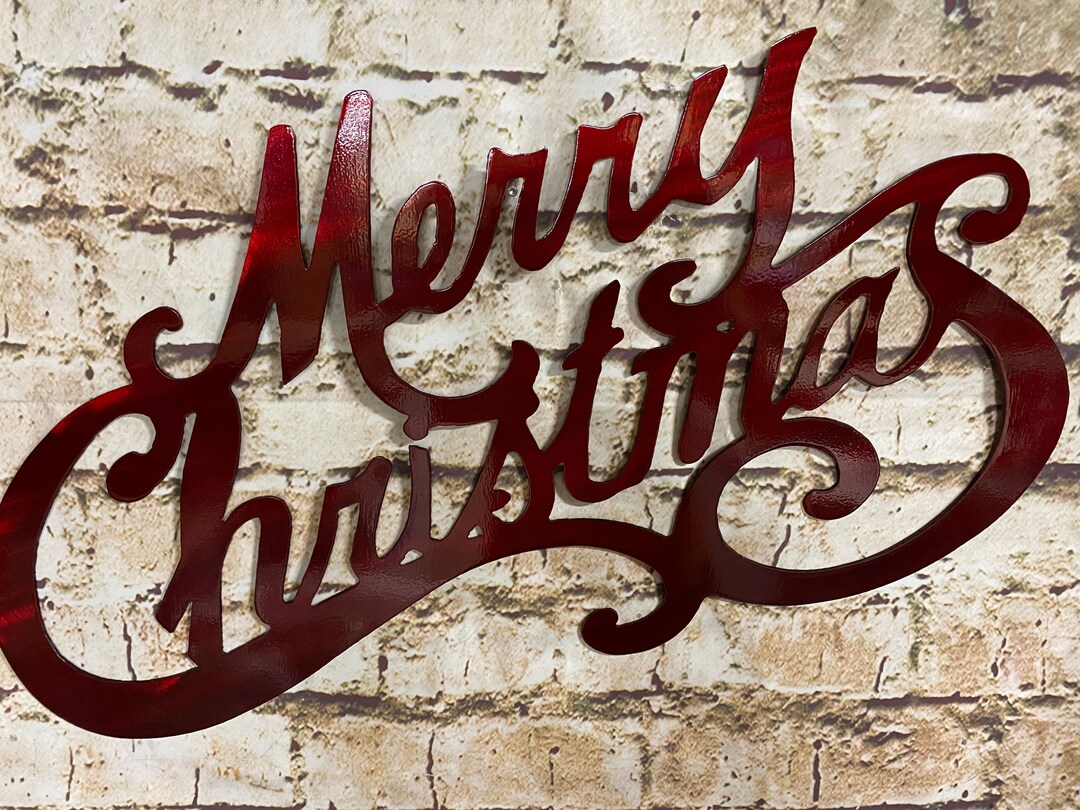 Merry Christmas Metal Wall Art, Christmas Ornaments, Christmas Door