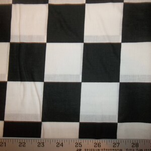Black Check Coordinate 100% Cotton Fabric #357