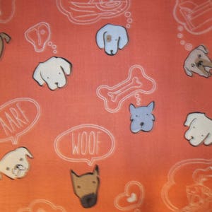 Dawg 100% Cotton Dog Print Fabric #116