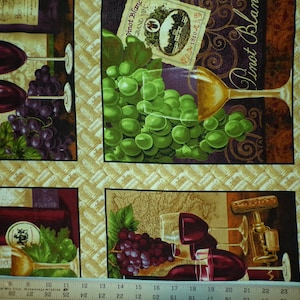 Vineyard Valley Wine 100% Cotton Fabric #503