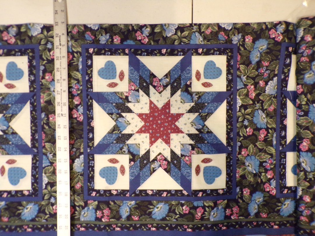 Star Quilt Pillow Panels 100 Cotton Fabric 011 Etsy