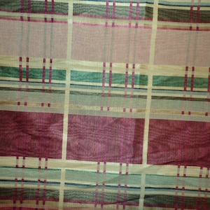 Plaid Upholstery 100% Cotton Fabric Scotch Gard CR #23