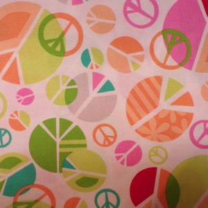 Girls Rock Peace Benartex 100% Cotton Fabric #351