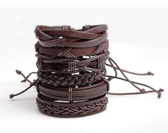 Etsy mens leather bracelet sale