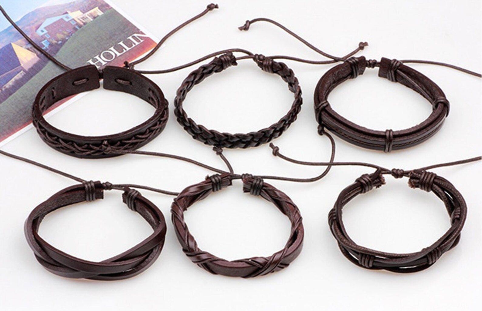 Leather Bracelet Multilayer Leather Bracelet Leather Etsy