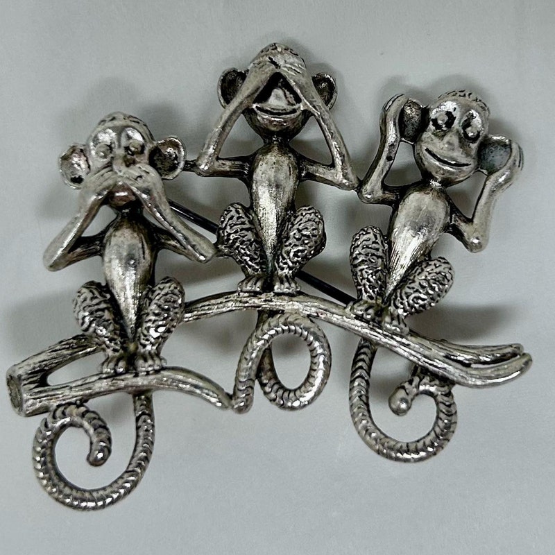 See No Evil Monkey Figure Etsy