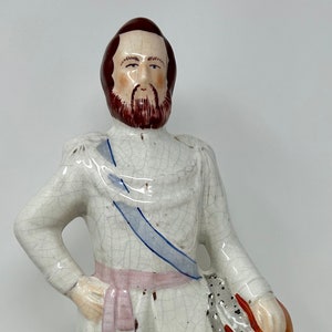 vintage authentic 1865 &quot;Prince of Wales&quot; Staffordshire figurine 17.75&quot; Albert figurine porcelain King England