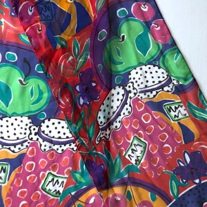 vintage Liz Claiborne rectangle scarf wrap colorful 80&#39;s pop