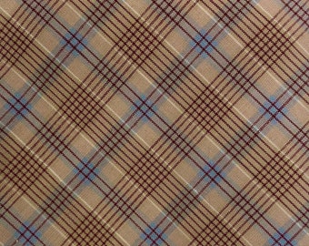 vintage Brooks Brothers corbata de algodón corbata rosa marrón a cuadros