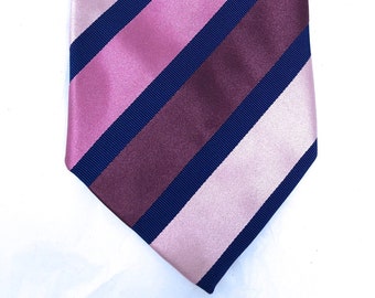 JZ Richard galery colección corbata corbata corbata raya rosa seda