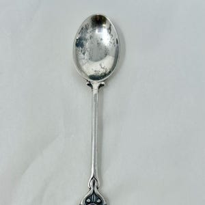 vintage sterling silver London T & S made in England spoon souvenir tourist shield enamel coat of arms hallmarks