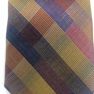 Nordstrom 100% seda corbata a cuadros tejido hecho en Francia