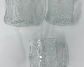 set of 3 vintage McDonalds Mc Donalds glasses Flinstones mugs