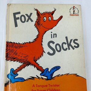 1965 ERSTAUFLAGE Dr. Seuss Fuchs In Socken Kinderbuch Zungenbrecher Leseanfänger