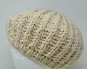 COS blue heathered wool ribbed cap hat beanie knit men\'s woman\'s unisex one size COS Blue Heathered Wool Ribbed Cap Hat Beanie Knit Men main image 3