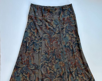 vintage Joan Bass long knit skirt L stretch a-line maxi