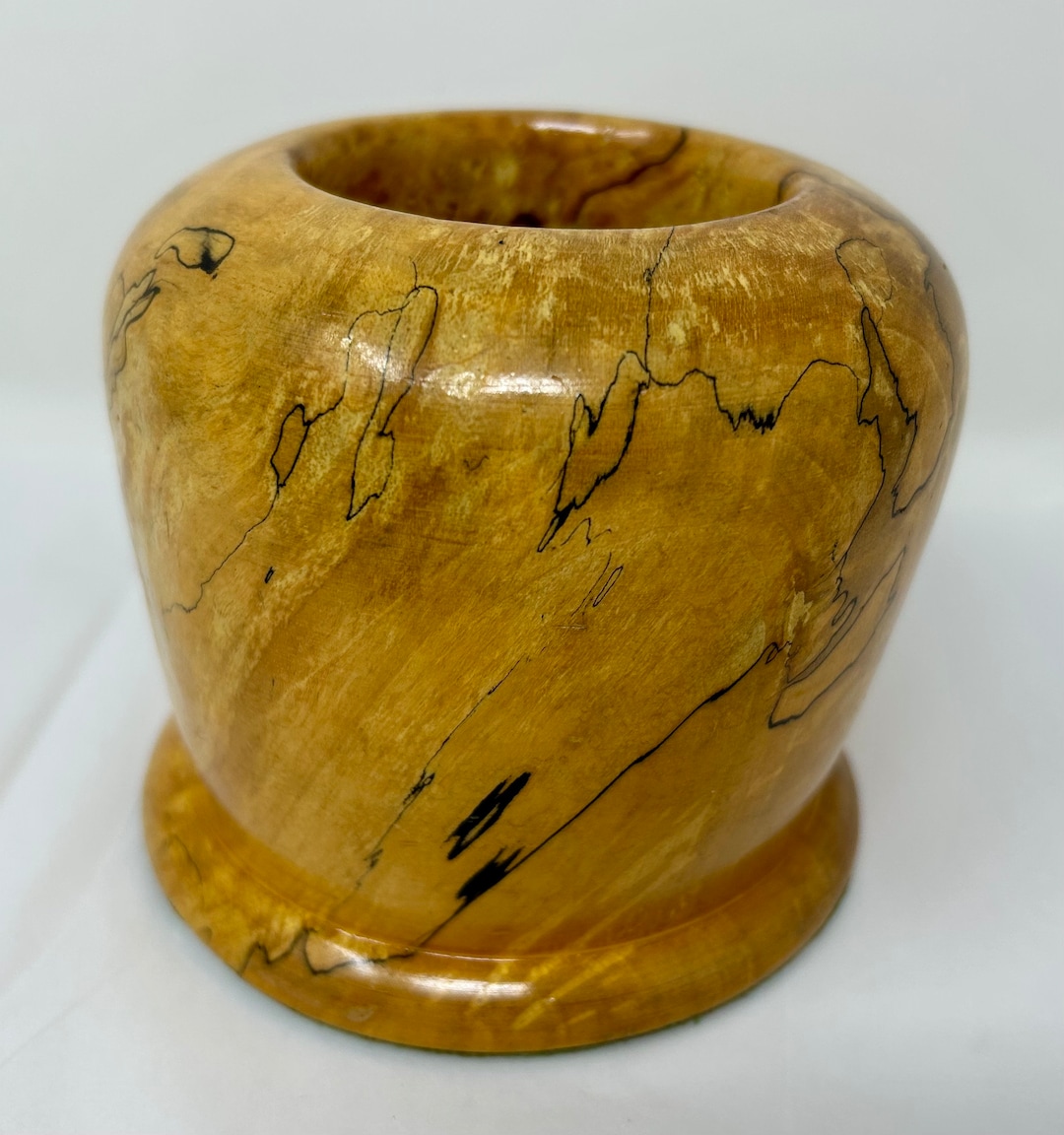 Spalted Maple Wood Candle Holder Hand Crafted Vase Wooden Etsy