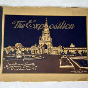 1915 Panama-Pacific Exposition Souvenir Lithograph Book – San Francisco World’s Fair Vintage Ephemera