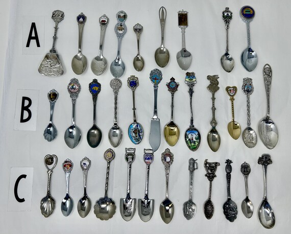 ヴィンテージお土産コレクタースプーン33個セット - アメリカ、カナダ