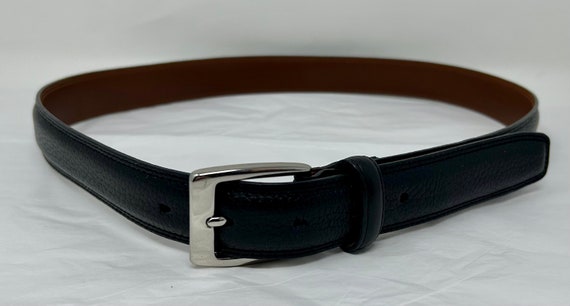 Buy Vintage Cole Haan Leather Black Brass Buckle Silver  display picture 1
