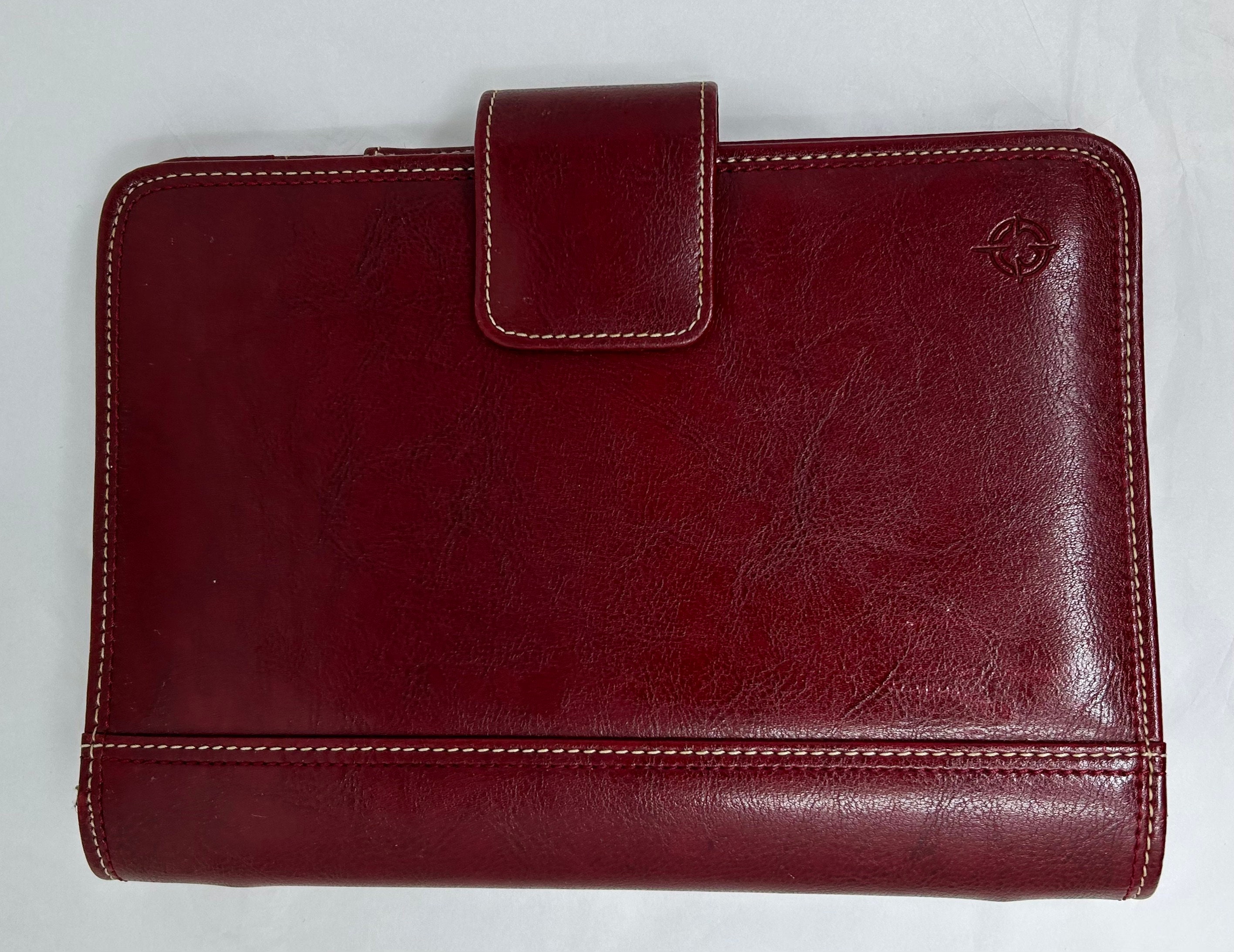 Franklin Covey Leather Planner Close Red Ringbound Etsy