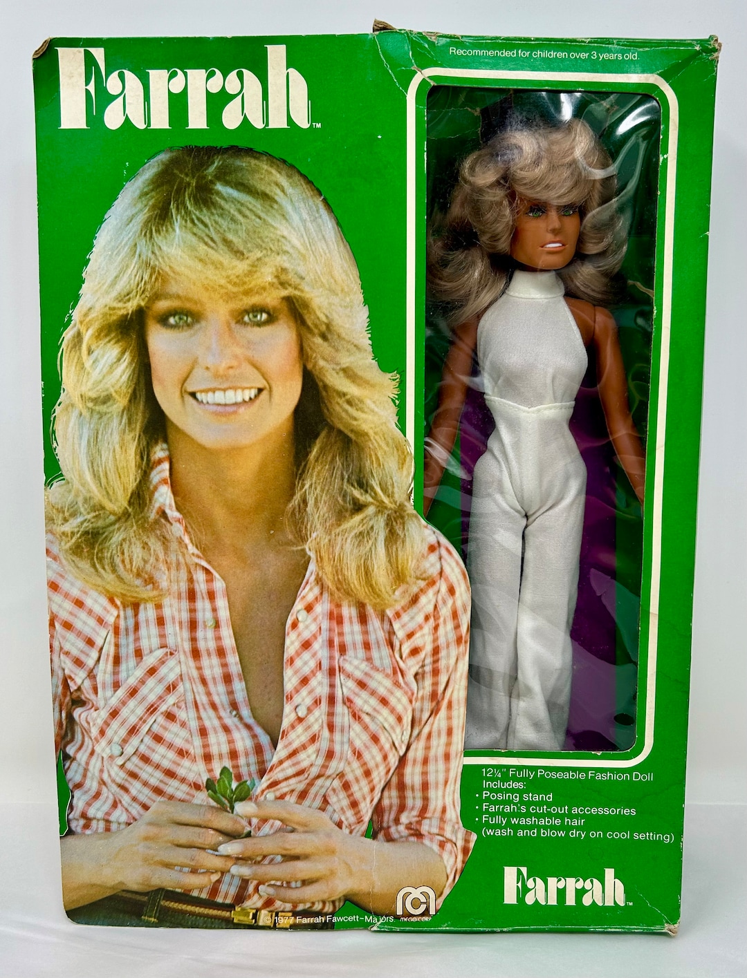 1977 Farrah Fawcell Fashion Doll Lego Corp White Jumpsuit