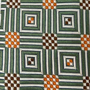Ermenegildo Zegna silk brocade tie necktie green brown orange