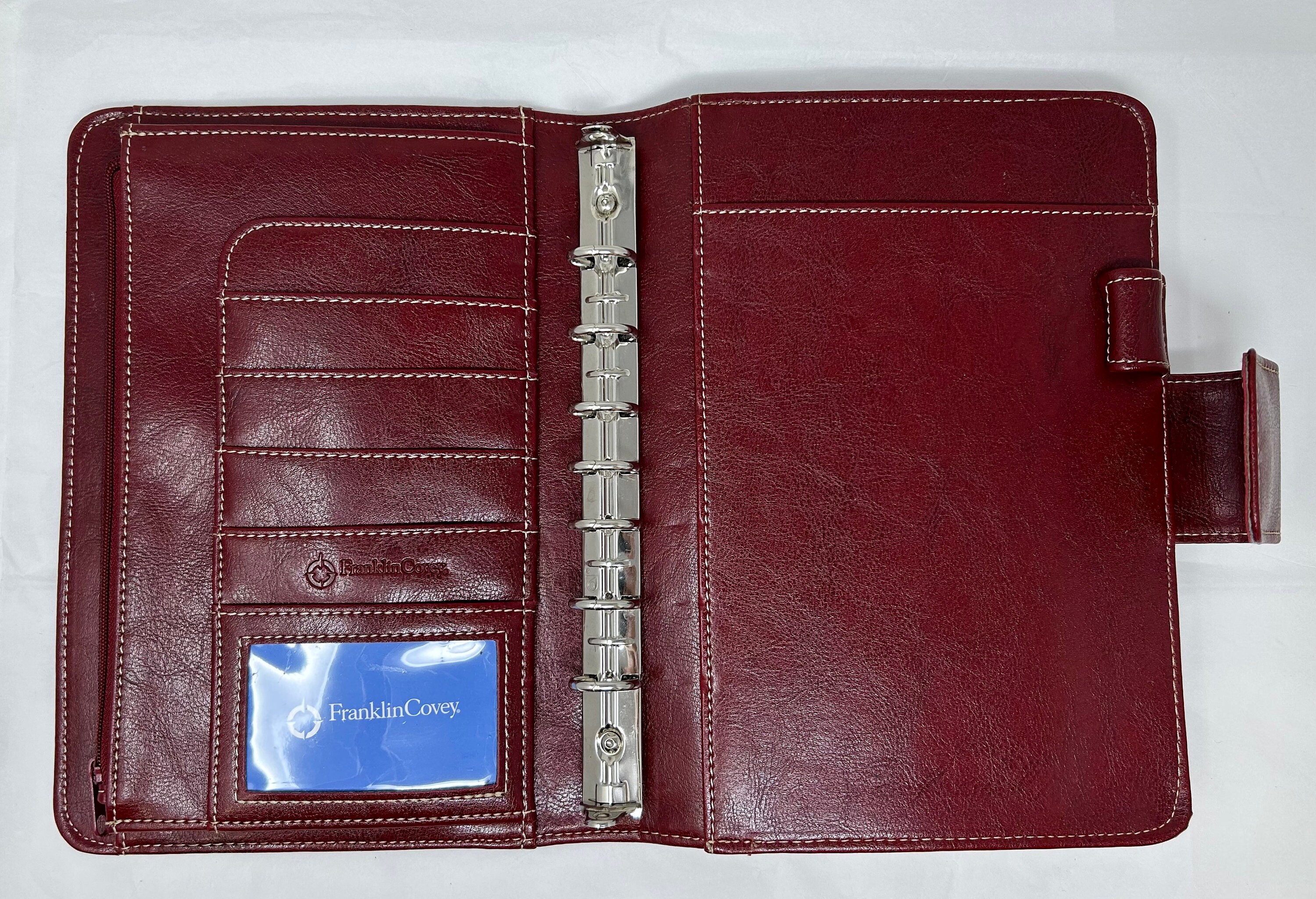 Franklin Covey Leather Planner Close Red Ringbound Etsy