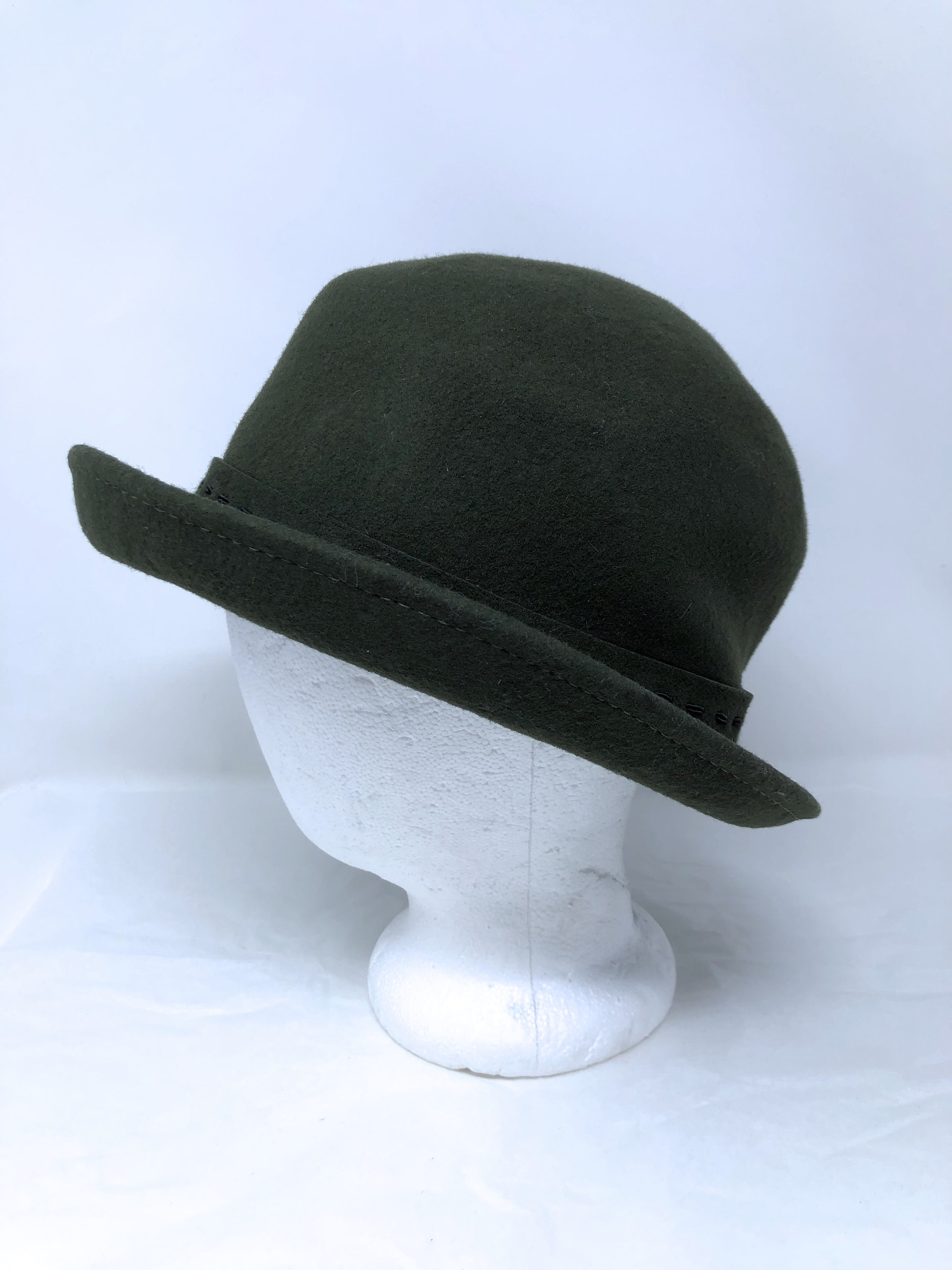 Anthropologie Mod Felt Wool Bucket Hat Vintage Green One Size NWT Anthropologie Mod Taupe Felt Bucket Hat New | Mercari main image 2