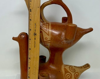 Vintage Herón Martínez Mendoza? Terracotta Pottery 2 Birds Vintage Herón Martínez Mendoza? Terracotta Pottery 2 Birds