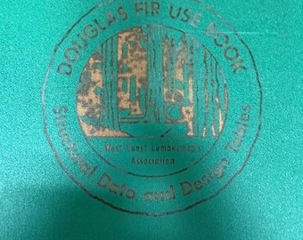 Vintage boek van douglashout uit 1958 | Technische gids houtconstructie | Industriële referentie uit het midden van de eeuw | Handleiding houtontwerp