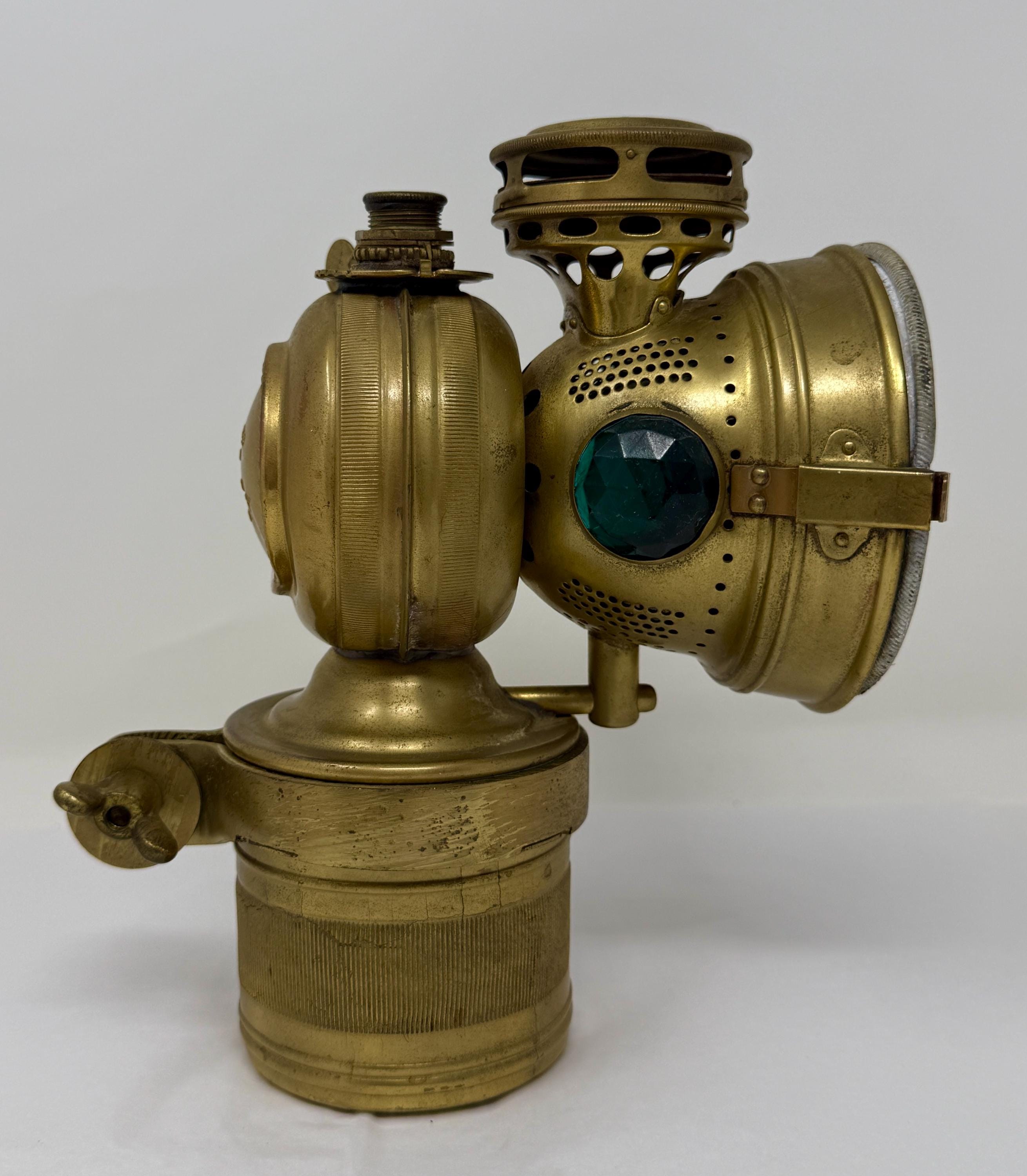 Antique 20th Century Mfg Co Brass Bicycle Carbide Lamp | Twentieth