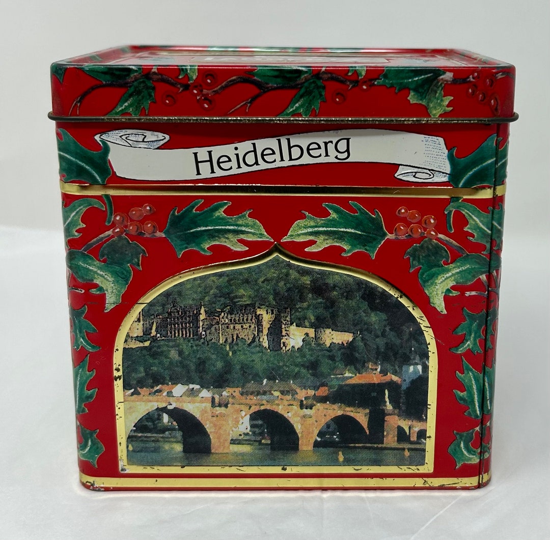 Vintage Tin Germany Lambertz Aachen Music Box Silent Night Holiday