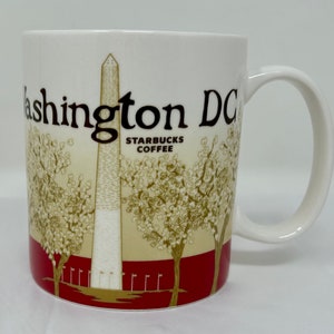 Starbucks Washington DC Collector Series Mug – Coffee Cup – Cherry Blossoms & Washington Monument