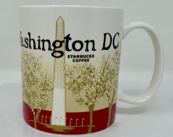 Starbucks Washington DC Collector Series Mug – Coffee Cup – Cherry Blossoms & Washington Monument