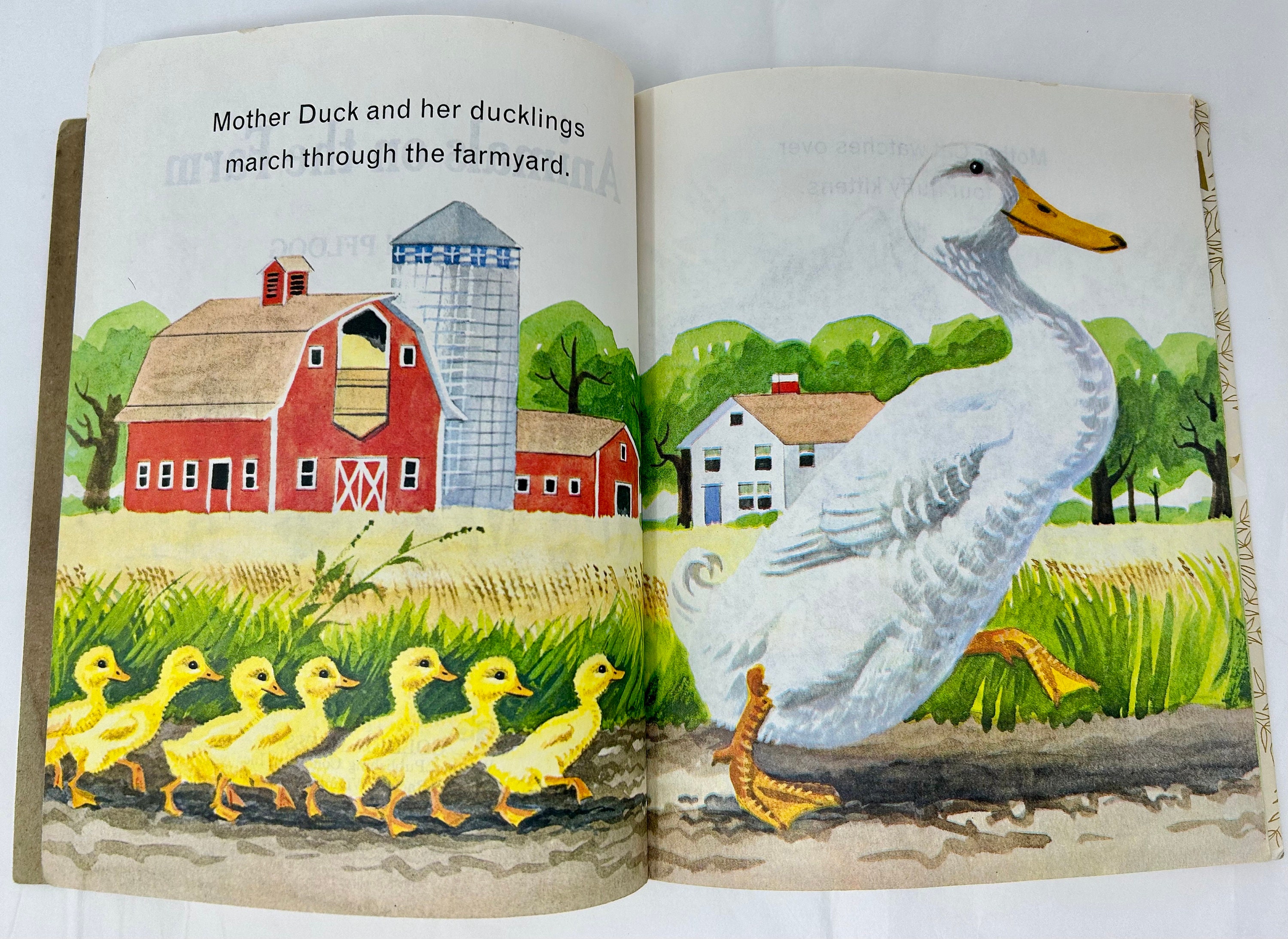 8 Vintage A Little Golden Book Farm Animals Bunny Kitty Rabbit Children ...