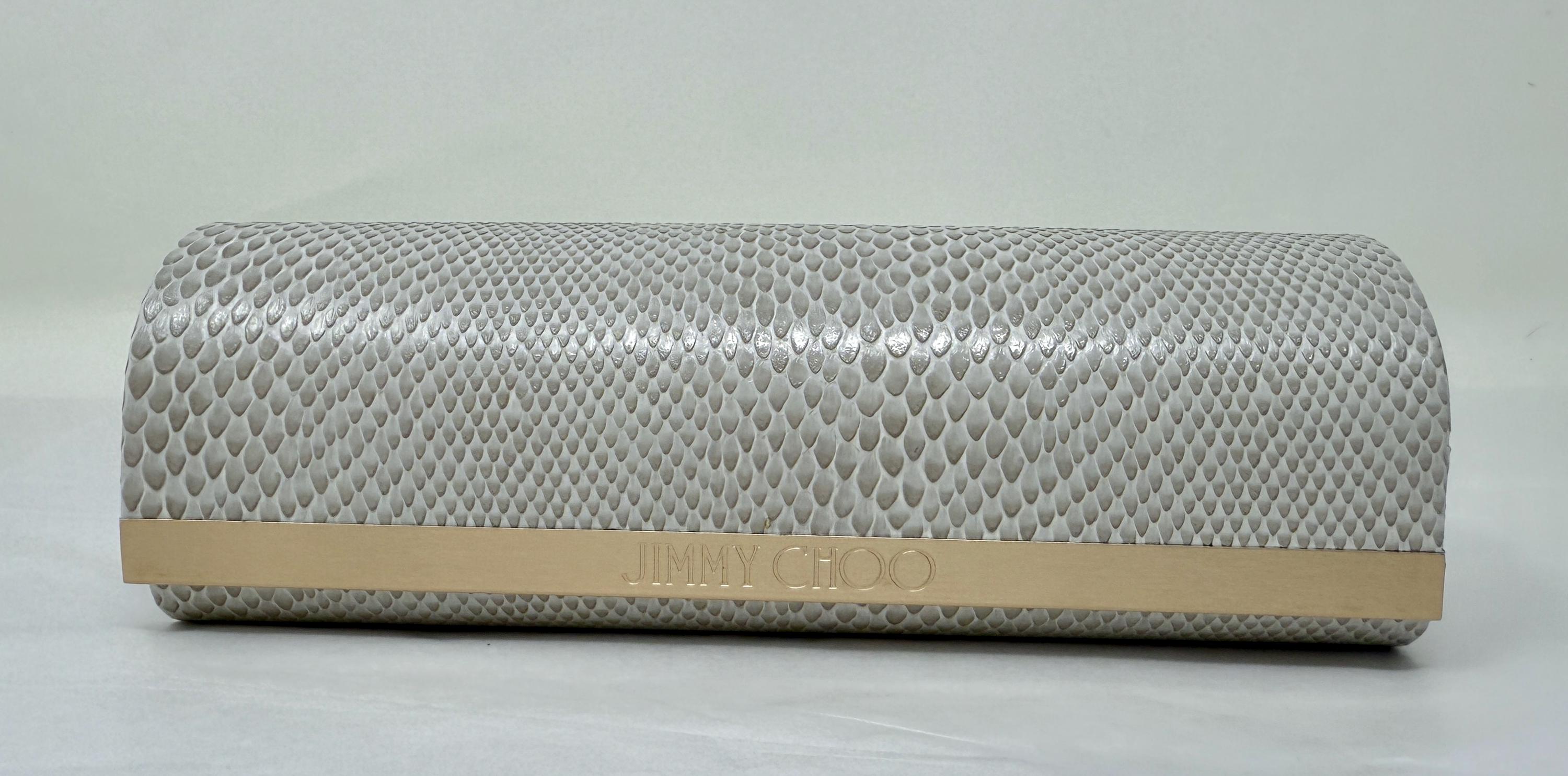 Jimmy Choo Snakeskin Embossed Eyeglasses Case – Designer