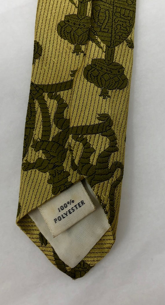 vintage Saks 5th Avenue necktie tie olive green c… - image 7