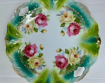 Rosenthal Regina Trio Cup Saucer Plate, 1940s Floral Porcelain Set