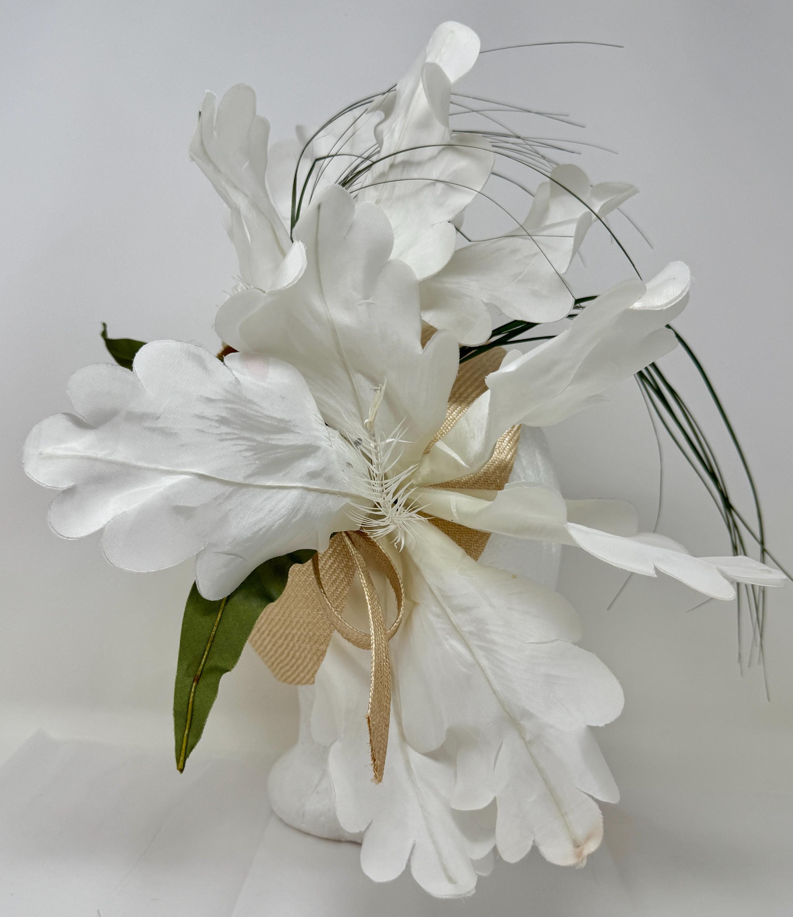 Vintage Jack McConnell Boutique White Wide Brim Flouncy Ruffled Hat Wedding Tea Jack Mcconnell Hats - Etsy main image 2