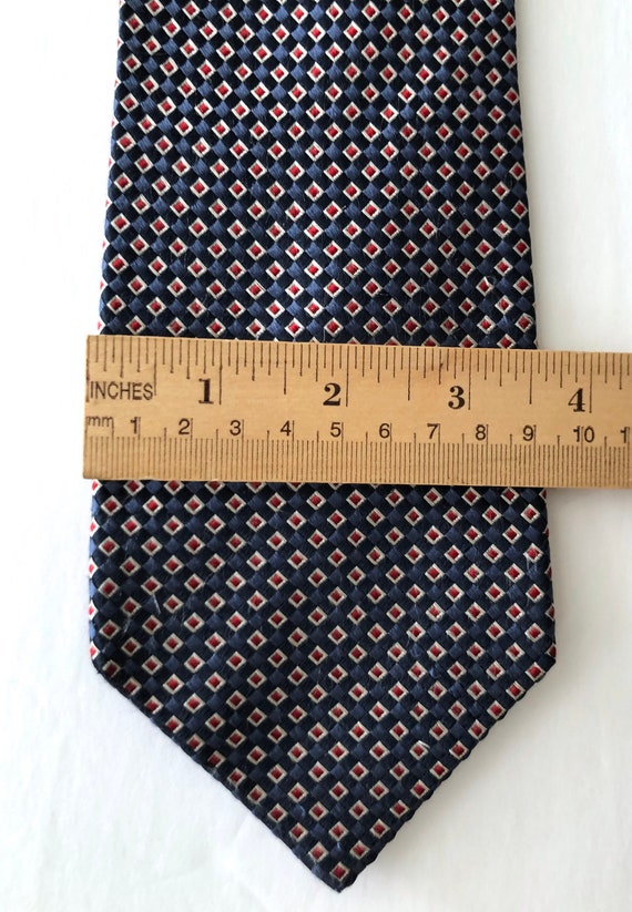 Daniel Crémeux silk brocade tie blue red silk nec… - image 4