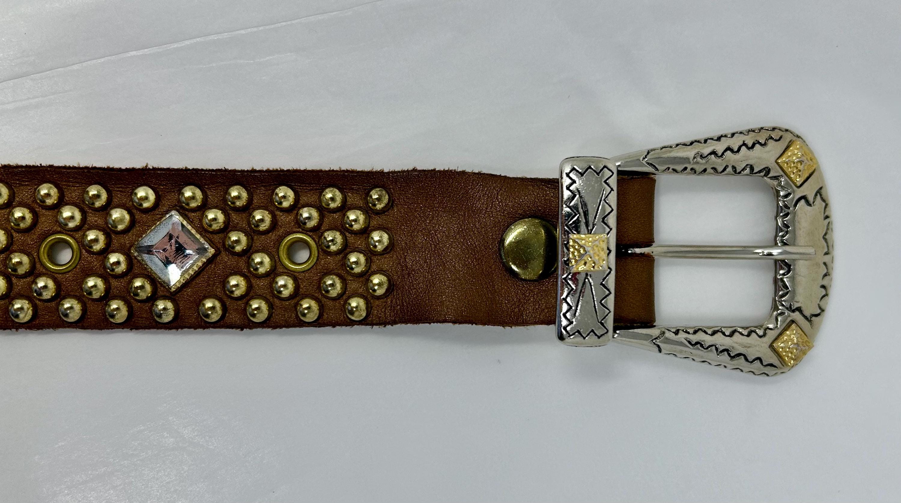 80s ビンテージ Sand Castle スタッズベルト / 雰囲気抜群！希少 Sand Castle Belt - Etsy