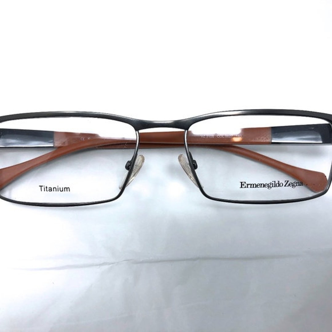 Ermenegildo Zegna Gray Titanium Glasses (Frames) main image 0
