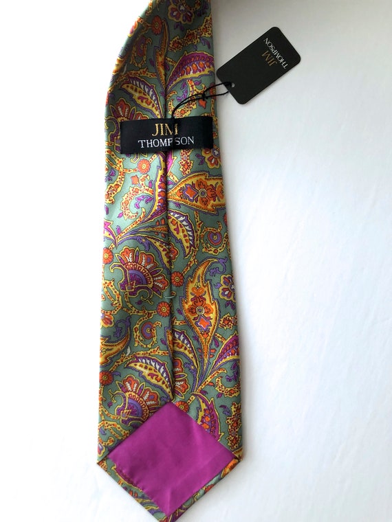 mint Jim Thompson silk tie necktie - image 5